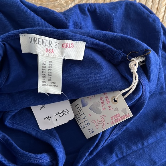 Forever21 Girl Royal Blue Romper Size 5/6 - Picture 3 of 4